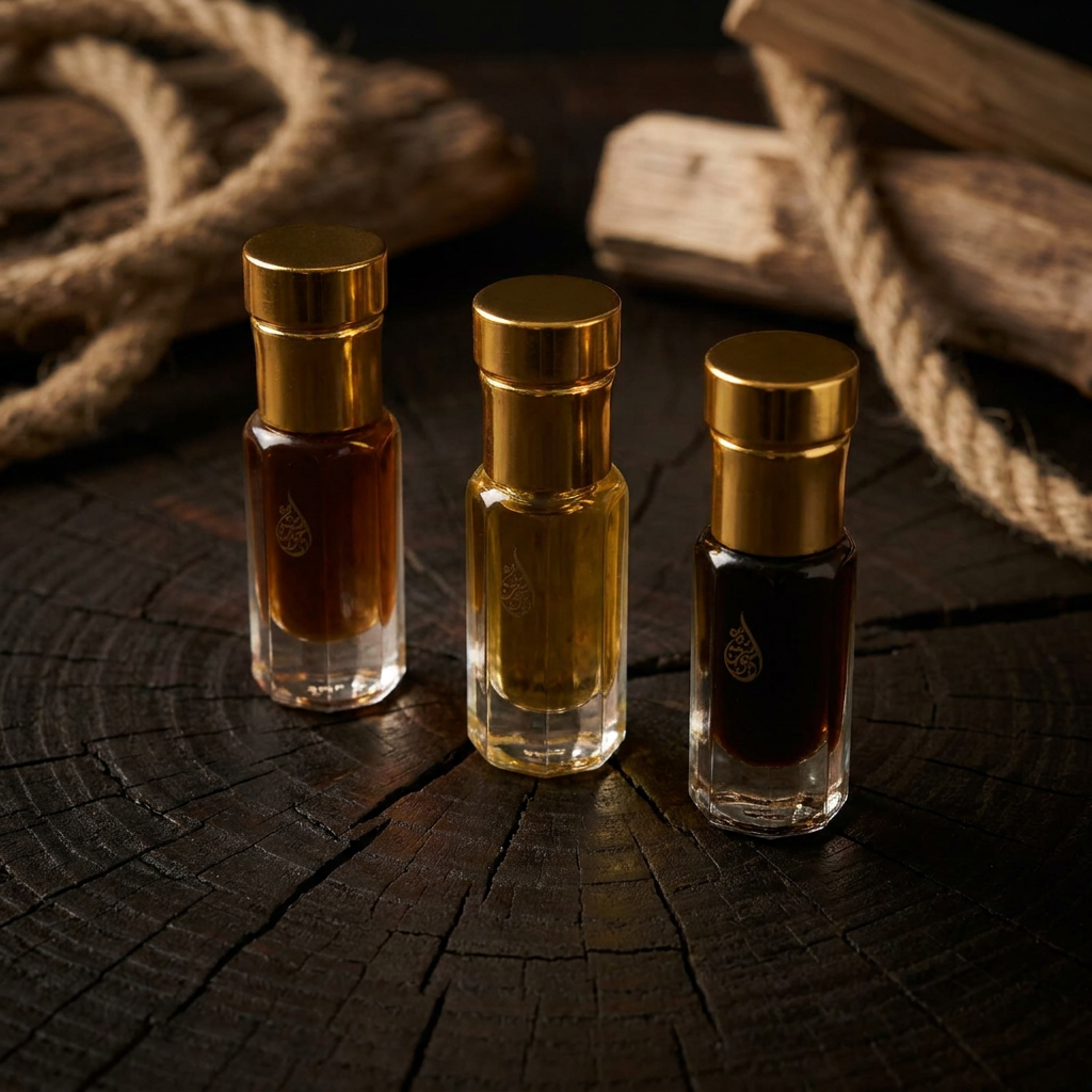 OUD REVE oud oil bottle in light