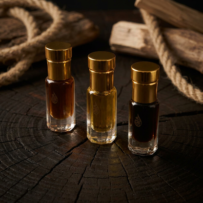 OUD REVE oud oil bottle in light